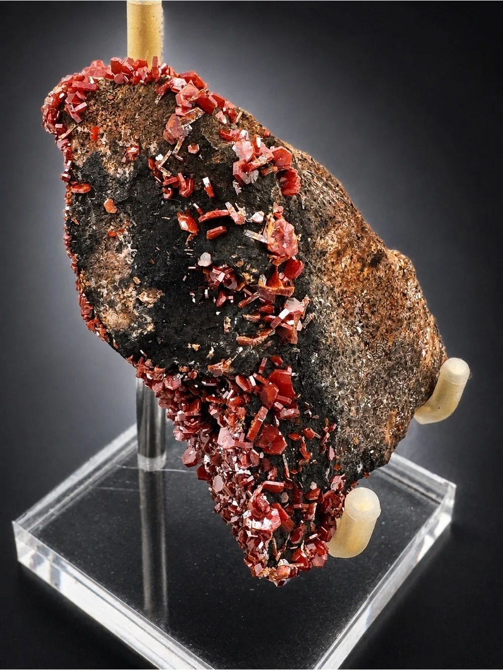 Vanadinite Crystal Cluster on Matrix
